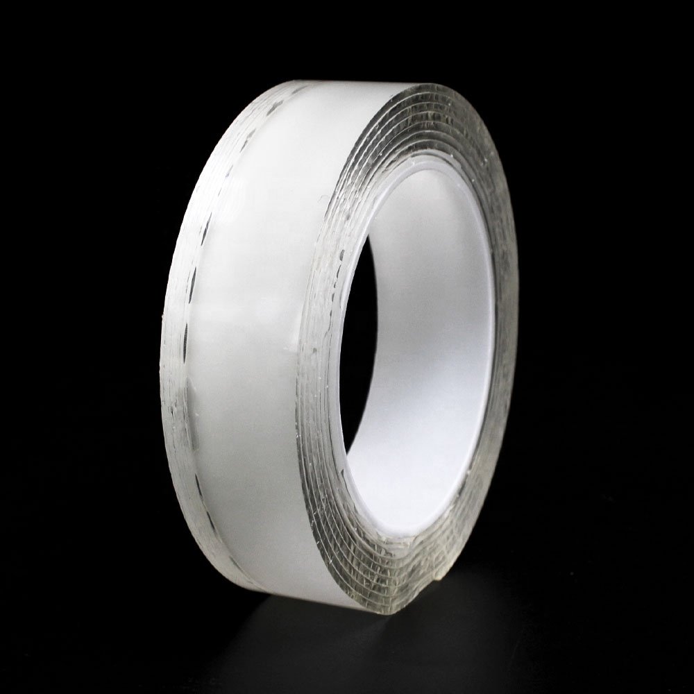 3- Custom Logo Package Removable Recyclable Washable Transparent Color Double Sided Nano Mounting Self Adhesive Tape