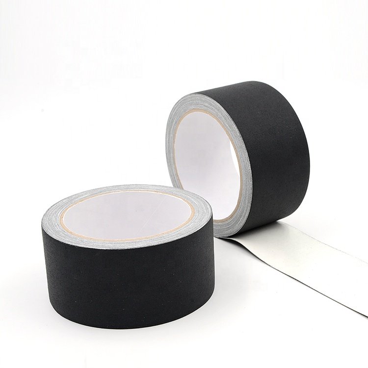 Custom printed hot sale strong adhesive vinyl cotton cloth black pro gaff gaffer tape for entertainment film industry