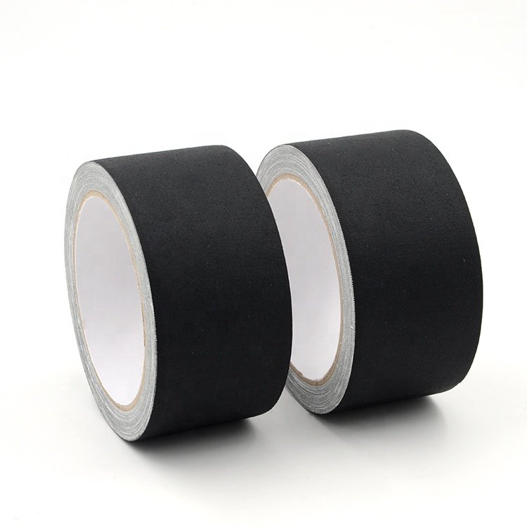 Custom printed hot sale strong adhesive vinyl cotton cloth black pro gaff gaffer tape for entertainment film industry