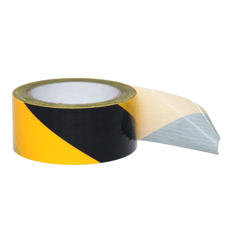 1- High Viscosity Recyclable PET and PVC Film Base Material Floor Marking Warning Caution Self Adhesive Tape