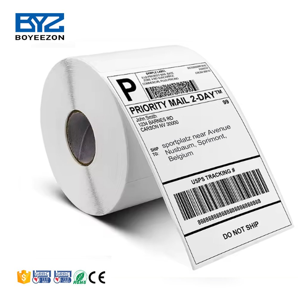 Custom Size 4"x6" 500pcs Large Shipping Labels for Zebra 100x150 Adhesive Waybill Sticker A6 Direct Thermal Labels