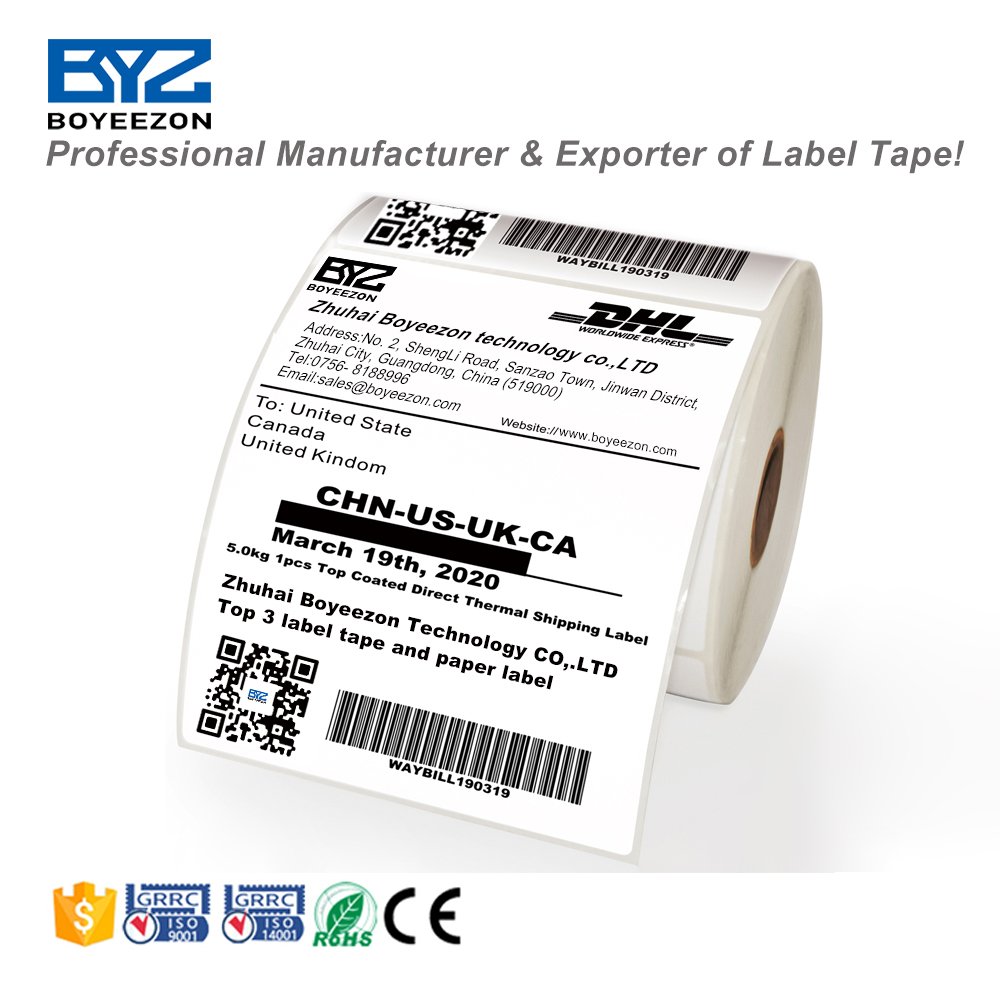 Custom Size 4"x6" 500pcs Large Shipping Labels for Zebra 100x150 Adhesive Waybill Sticker A6 Direct Thermal Labels