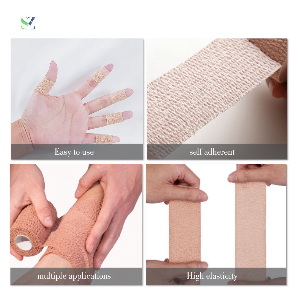 SZ hot selling waterproof sport light elastic adhesive knuckle sensi wrap self-adhesive cohesive bandage