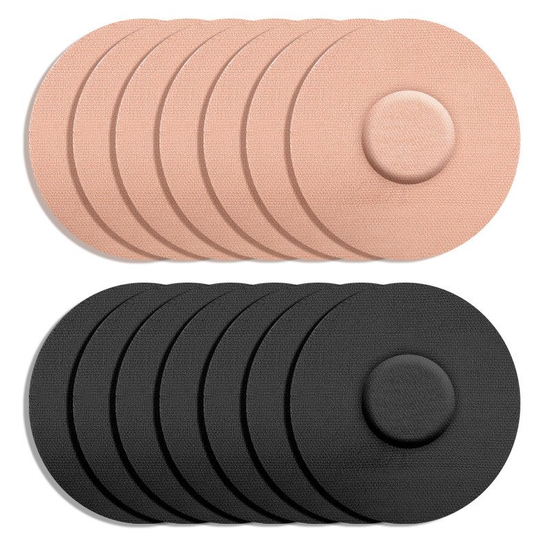 Wholesale Black Easy remover libre 30-packs 8 cm round or oval adhesive CGM patch to protect diabetic cgm sensor
