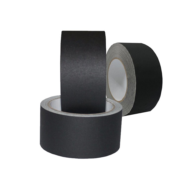 Hot melt glue Matte Cotton Cloth Surface Black Custom Gaffer Duct Stage Camera Protection Tape