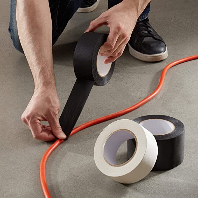 Hot melt glue Matte Cotton Cloth Surface Black Custom Gaffer Duct Stage Camera Protection Tape
