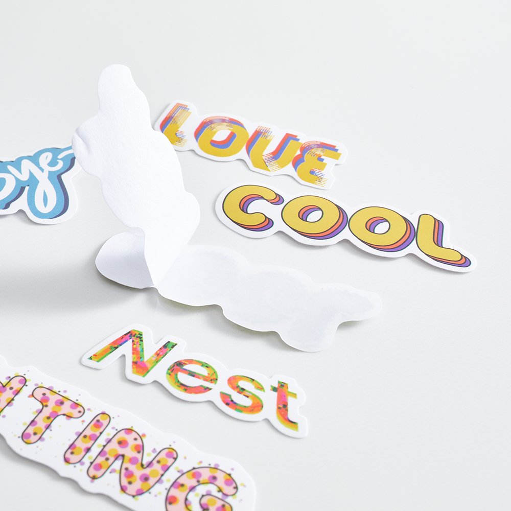 UV Resistant Custom Adhesive PVC Logo Sticker Waterproof Vinyl Die Cut Label Stickers Print