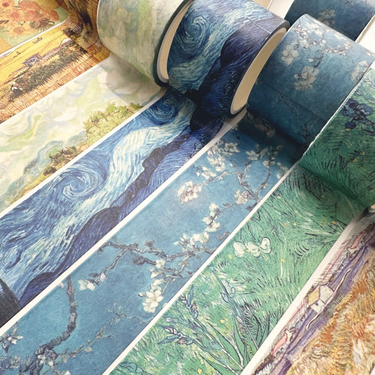 Hot Selling Washi Tape Van Gogh Oil Painting Series Masking tape Starry Sky Planner DIY Decorative 5 Meters Stickers Tape