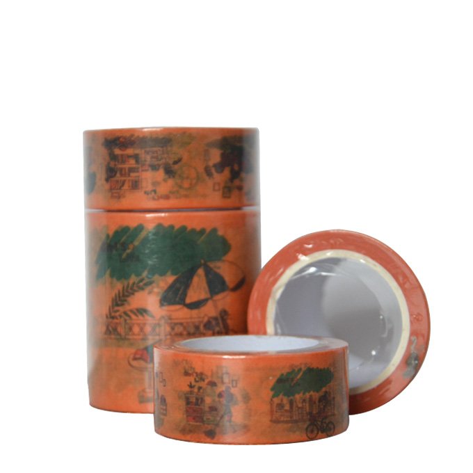 Custom Print Full Colored Journaling Dairy Decoration Adhesive Paper Masking Washi Tapes