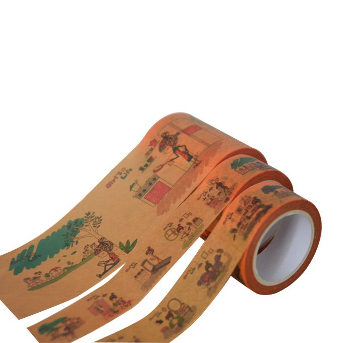 Custom Print Full Colored Journaling Dairy Decoration Adhesive Paper Masking Washi Tapes