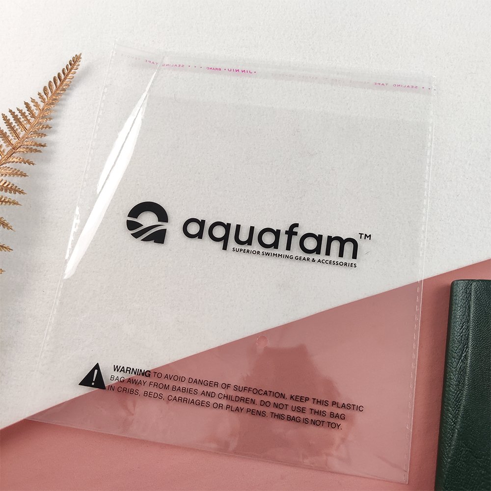 Custom Logo Clothing Clear Package Plastic OPP Bag Self Adhesive Seal Cello Bag Transparent Cellophane Bags with adhesive