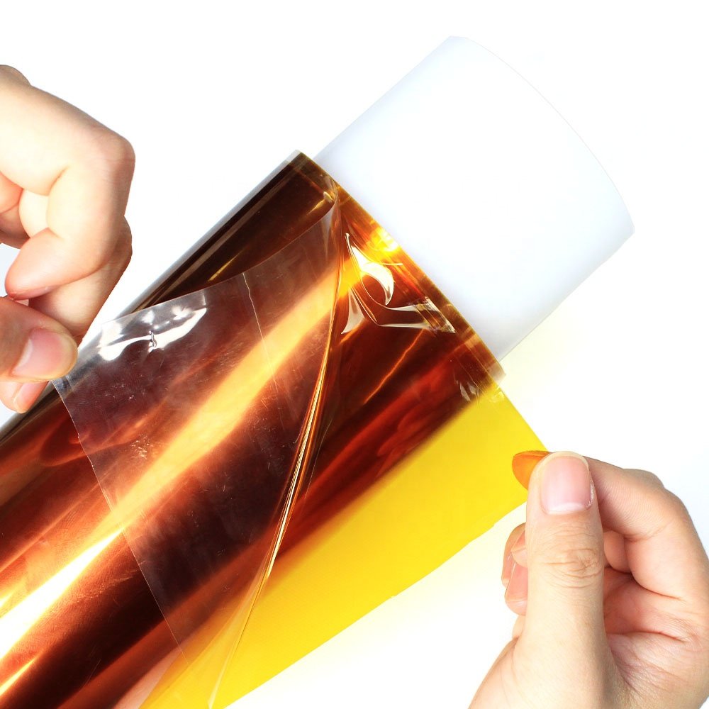 2- Polyimide Pi Film Double Sided Coated Silicone Kaptons Self Adhesive Tape Log Roll Jumbo Roll Factory Supplier Manufacturer