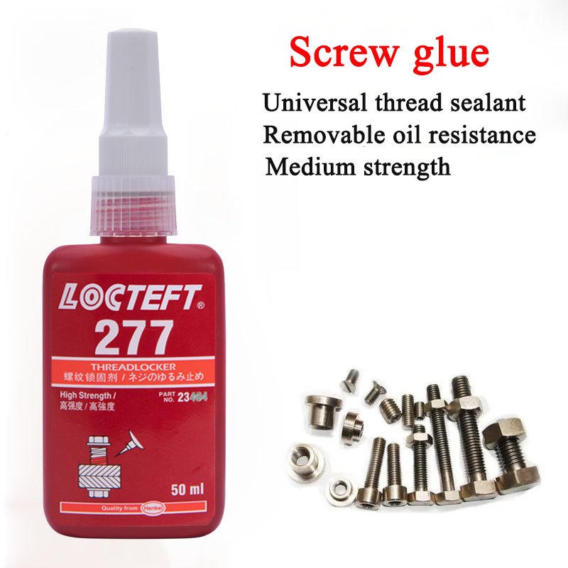 High Strength 277 Adhesive Red Liquid Glue Metal Sealant Compatible Stainless Steel Aluminum Alloy Car Metal Lathe Heat Cold