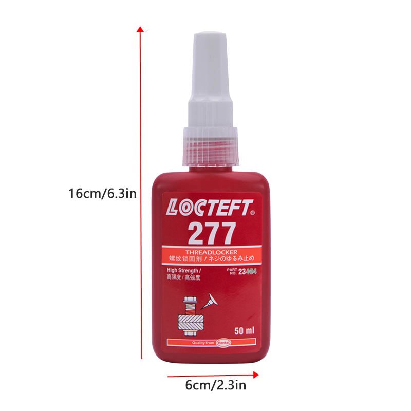High Strength 277 Adhesive Red Liquid Glue Metal Sealant Compatible Stainless Steel Aluminum Alloy Car Metal Lathe Heat Cold