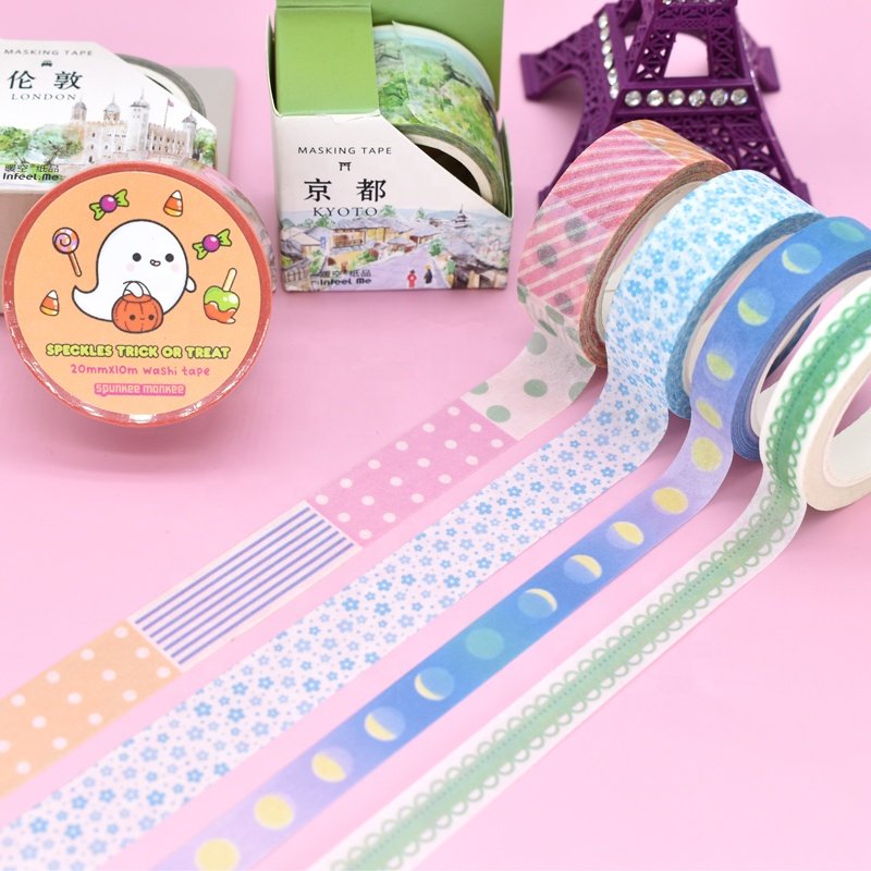 Custom Design Adhesive Tape Washi Paper Tape for Craft DIY Decoration