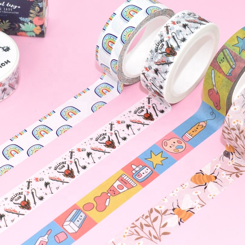 Custom Design Adhesive Tape Washi Paper Tape for Craft DIY Decoration