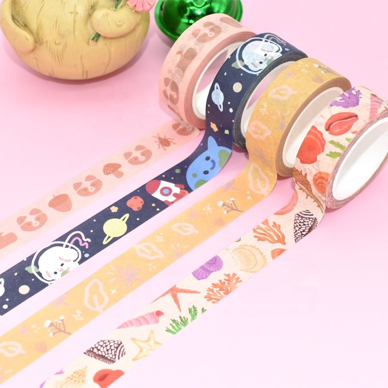 Custom Design Adhesive Tape Washi Paper Tape for Craft DIY Decoration
