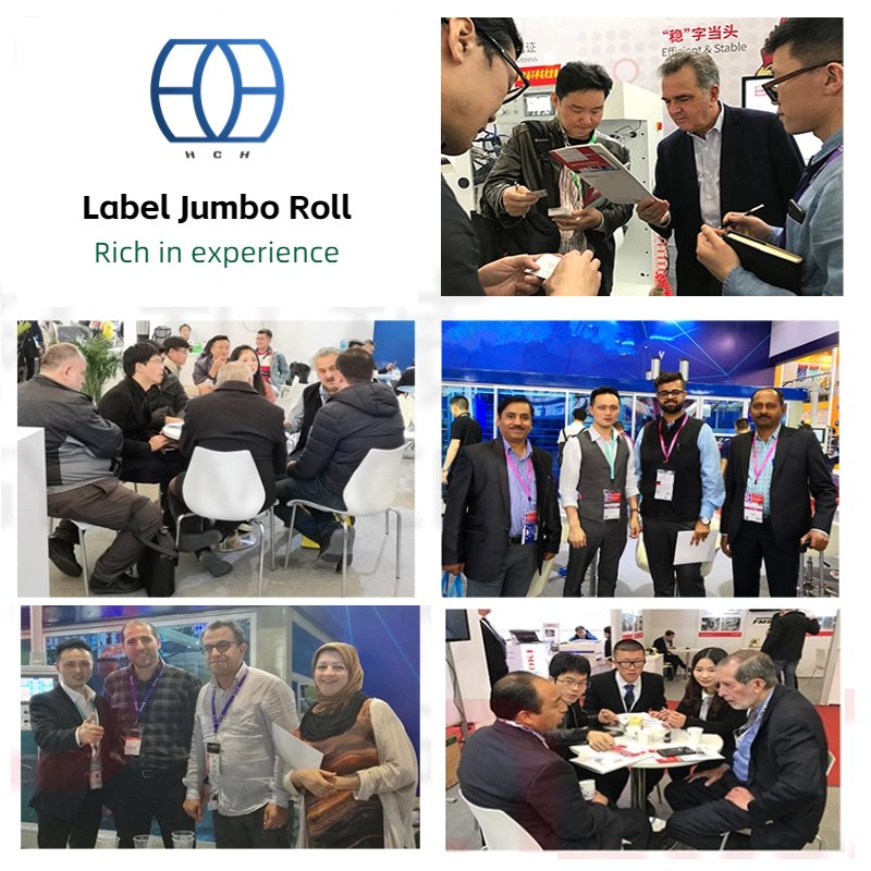 wholesale High quality jumbo roll of waterproof white paper self adhesive
