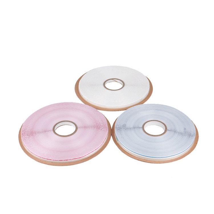 HDPE solvent glue Plastic Sealing Double Side Opp Sided 6Mm Redline Self Adhesive Bag Closing Tape