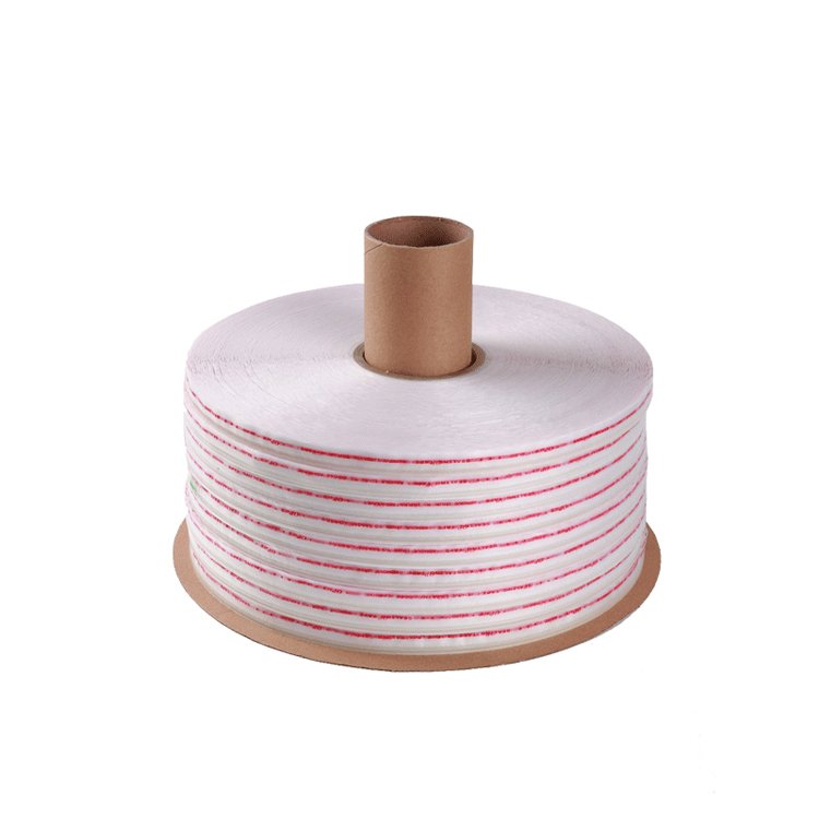 HDPE solvent glue Plastic Sealing Double Side Opp Sided 6Mm Redline Self Adhesive Bag Closing Tape