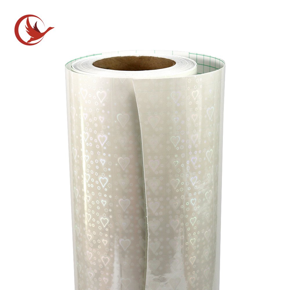 Heart shaped vinyl self-adhesive waterproof roll cold laminating film, A4 paper BOPP hot laminating film
