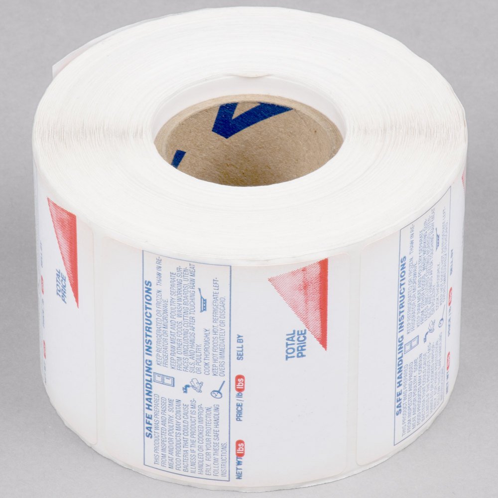 Adhesive Direct Thermal Labels Weighing Barcode Label Scales Waterproof, Oil Proof, Scratch Resistance