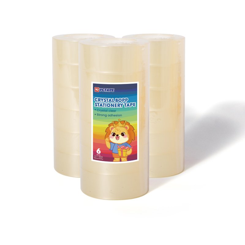 Factory Manufacturing Self Adhesive Tape Plastic Bopp Packing Tape Waterproof Crystal BOPP Stationery Tape