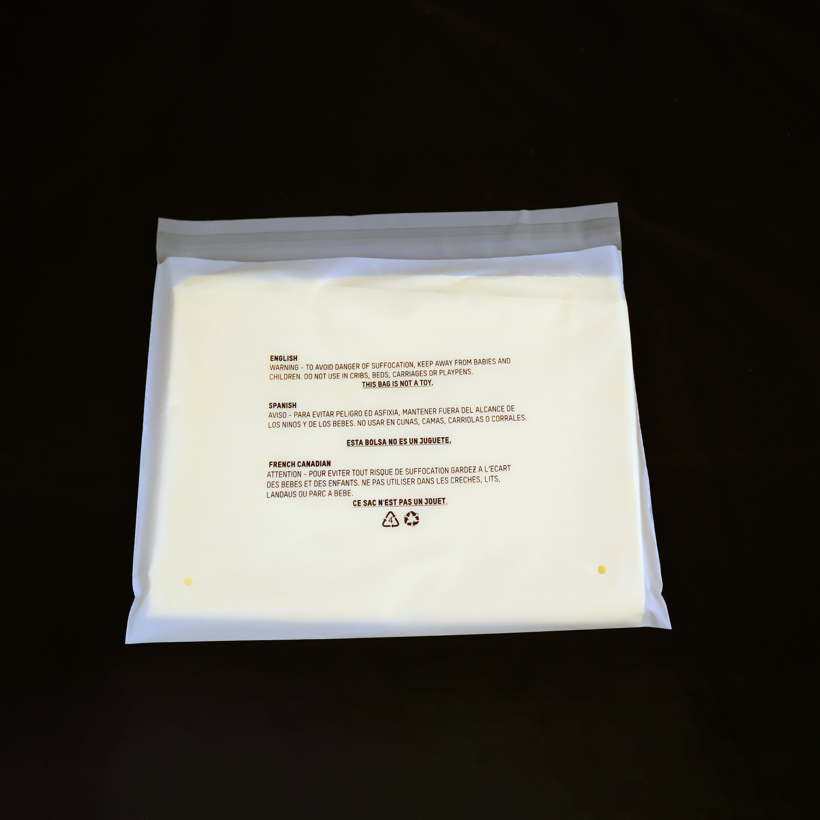 Custom Printing Self Adhesive Plastic Bags Eco- Friendly Cornstarch Recyclable Clothes Packaging Bag