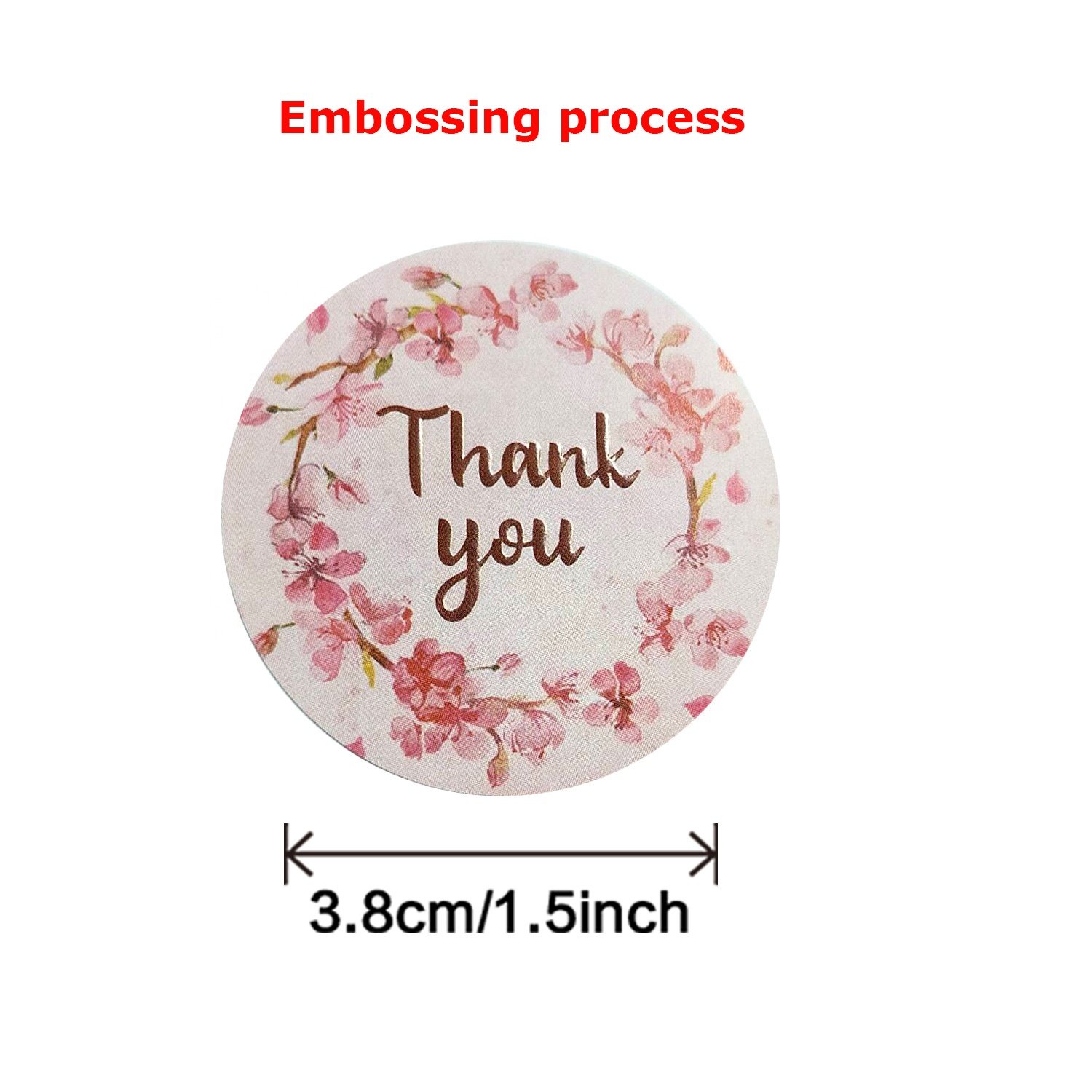 1.5 inch round paper printing packaging labels Thank you stickers gift box sealing labels self adhesive roll stickers etiquetas