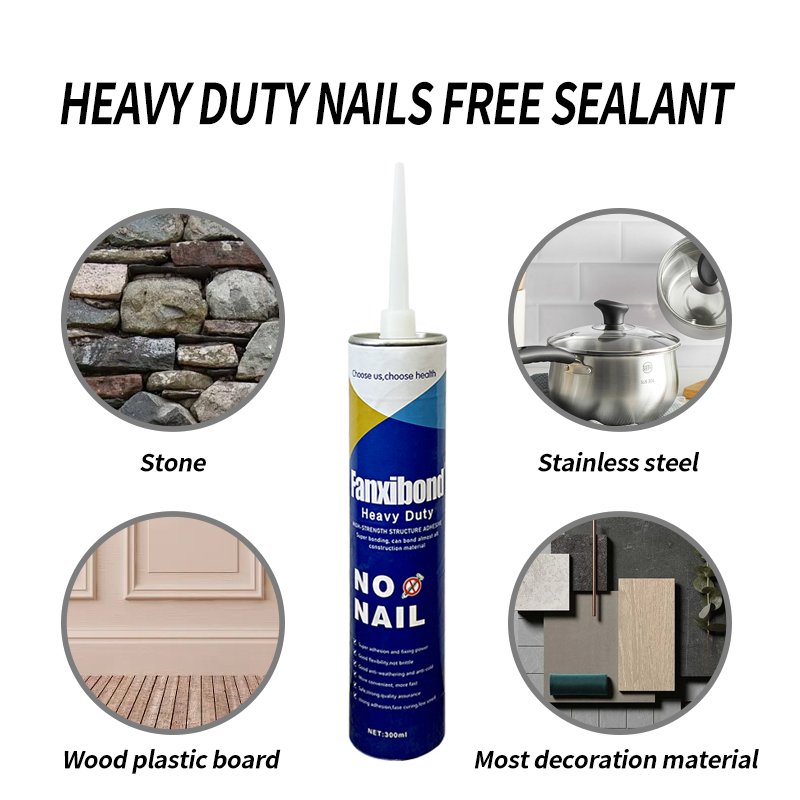 Liquid Nail Glue Adhesive for Advertising Signs Nail Free Glue no More Nails for Wood mirror screw