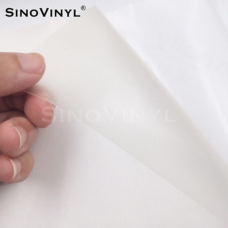 SINOVINYL Gloss Matte Leather Cross Pattern 3D Lens Glitter Twill Frosted Images Protection Cold Lamination Vinyl Adhesive Film