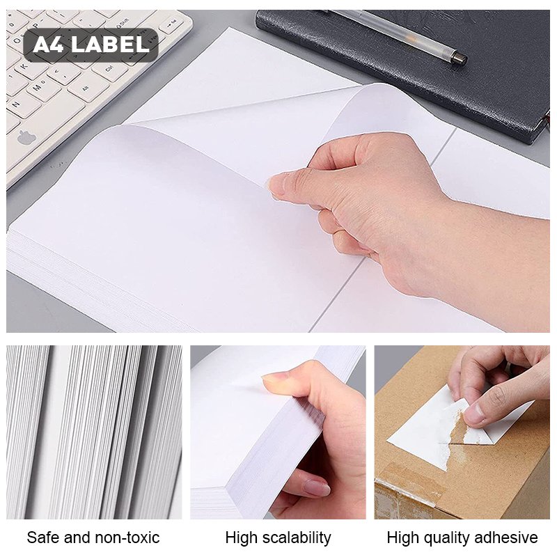 45 up a4 permanent adhesive barcode customisable stickers private label a4 sticker pap