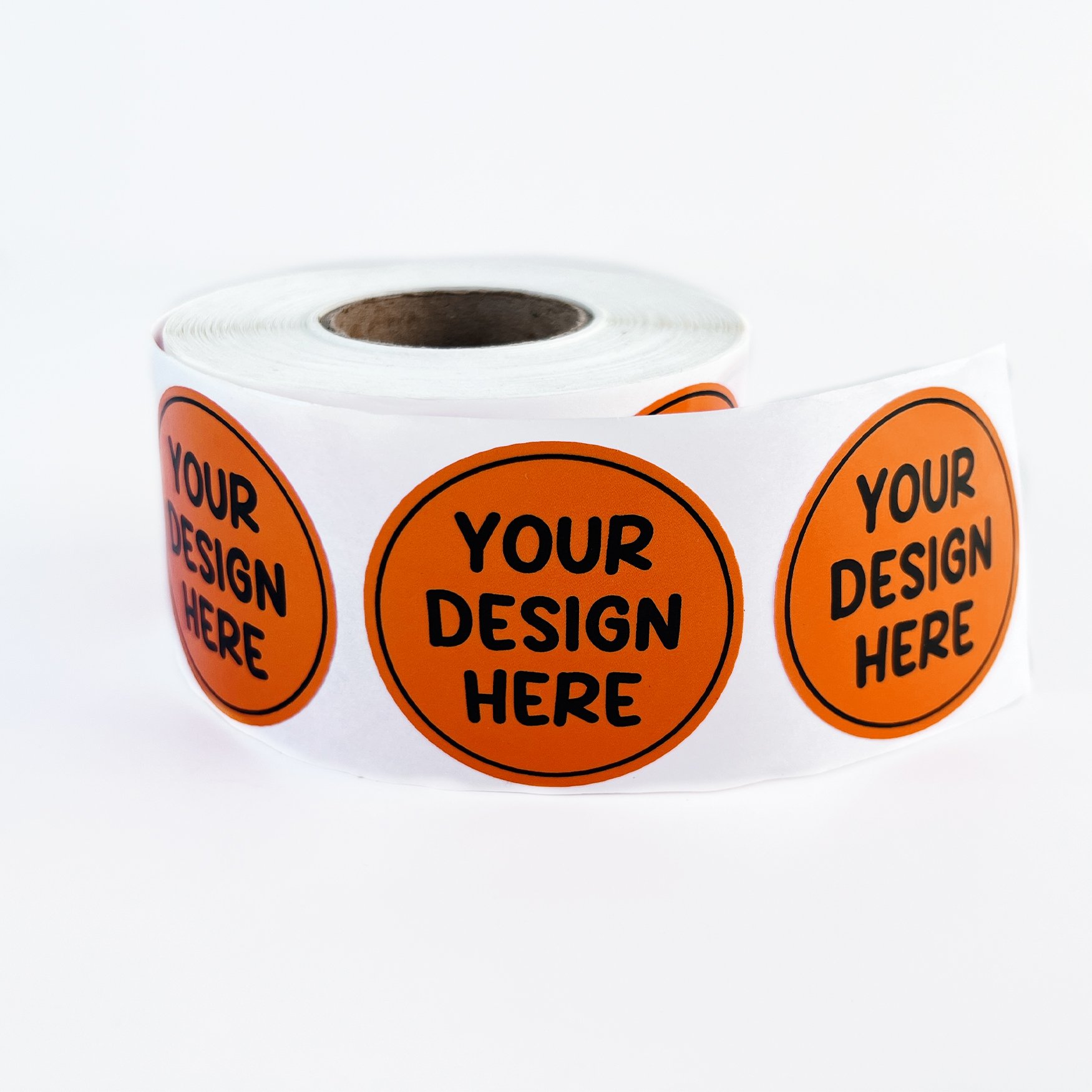 Private Design Product Labels Self Adhesive Vinyl Round circle Waterproof Sticker Roll Logo Custom Paper Printing