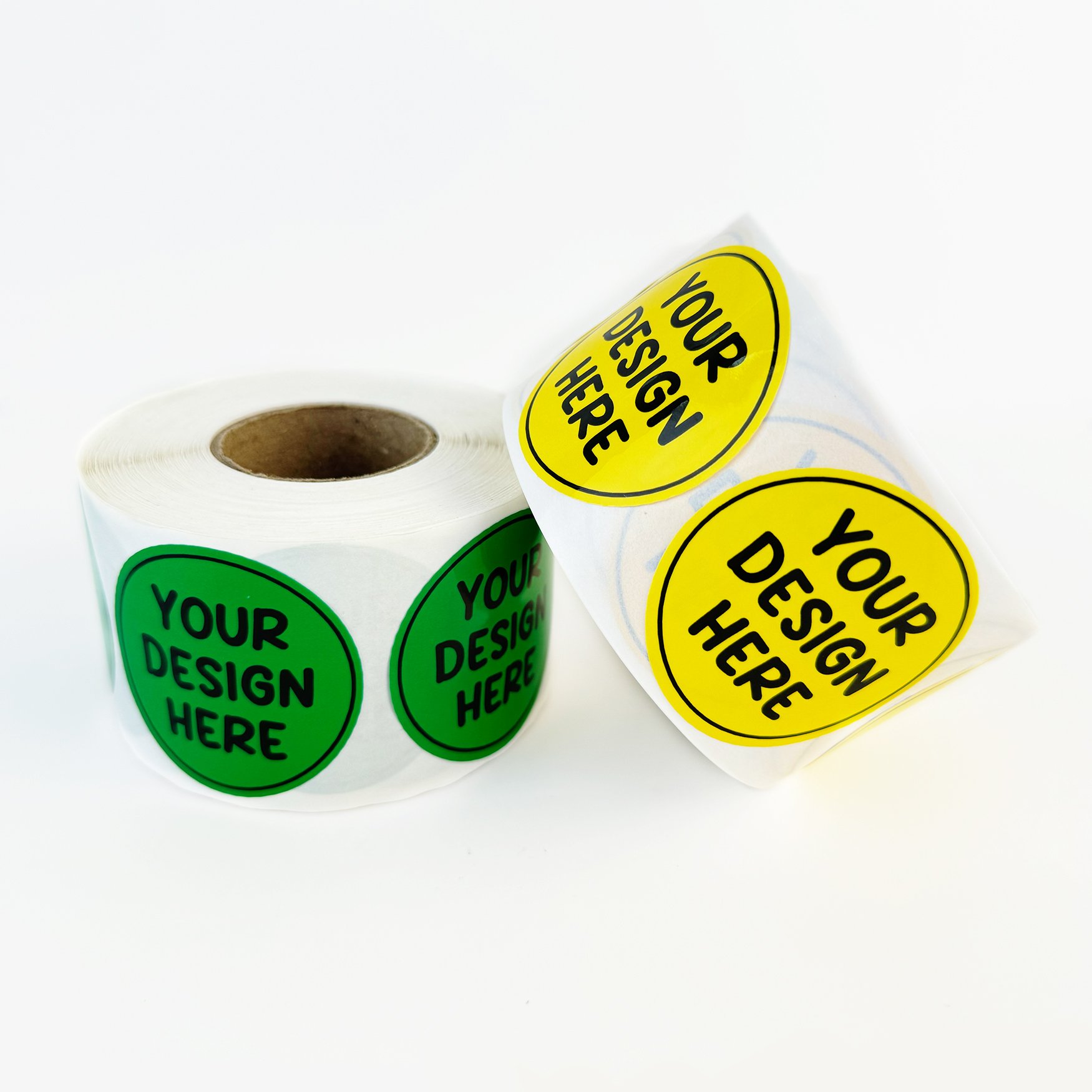 Private Design Product Labels Self Adhesive Vinyl Round circle Waterproof Sticker Roll Logo Custom Paper Printing