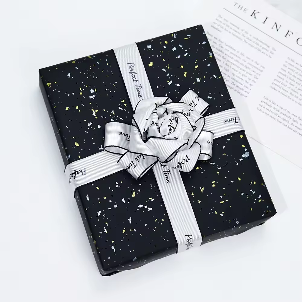 Free Design Suppliers Wholesale Customized White Printed Logo Elastic Loop Pre-made Self Adhesive Grosgrain Ribbon Gift Bows