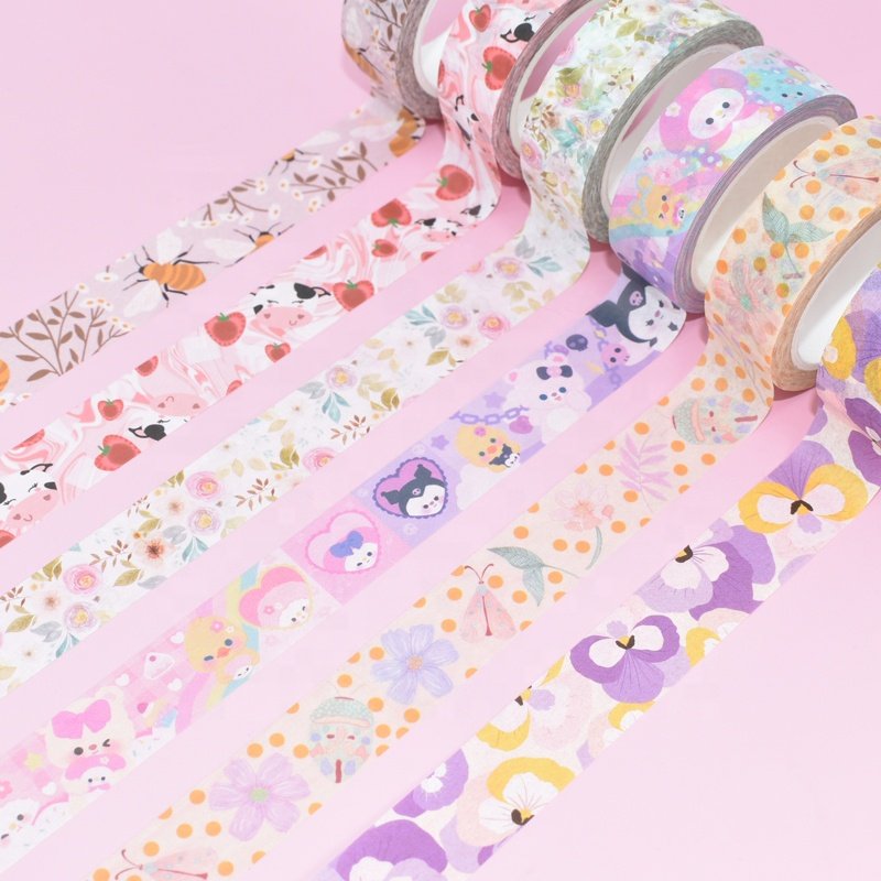 Customized Printed Activated Adhesive Waterproof Decoration Washi Tapes