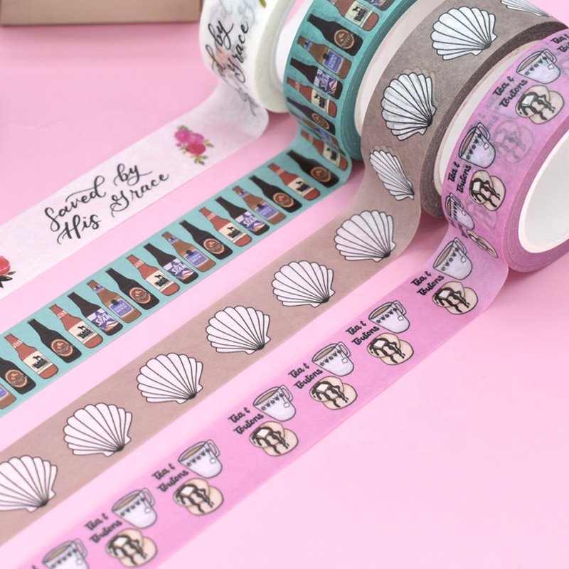 Customized Printed Activated Adhesive Waterproof Decoration Washi Tapes