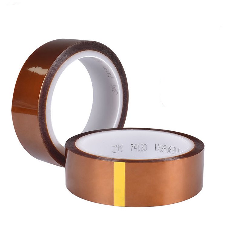 electrical insulation gold finger kaptone polyimide film high temperature silicone adhesive PI heat tape 7413D