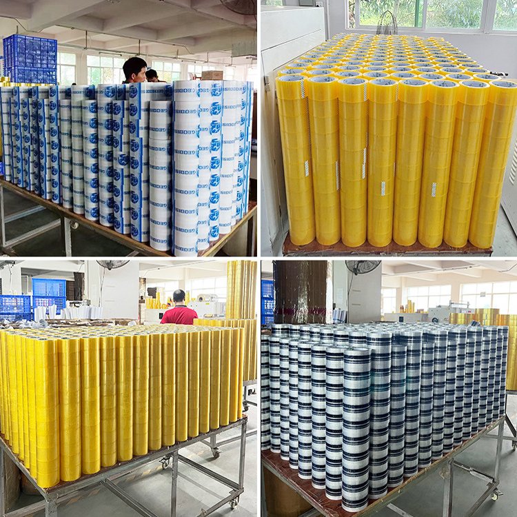 Factory wholesale Self Adhesive Tape Bopp Jumbo Roll Cintas Adhesiva Transparent Clear Brown Packing Tape for Sealing Carton
