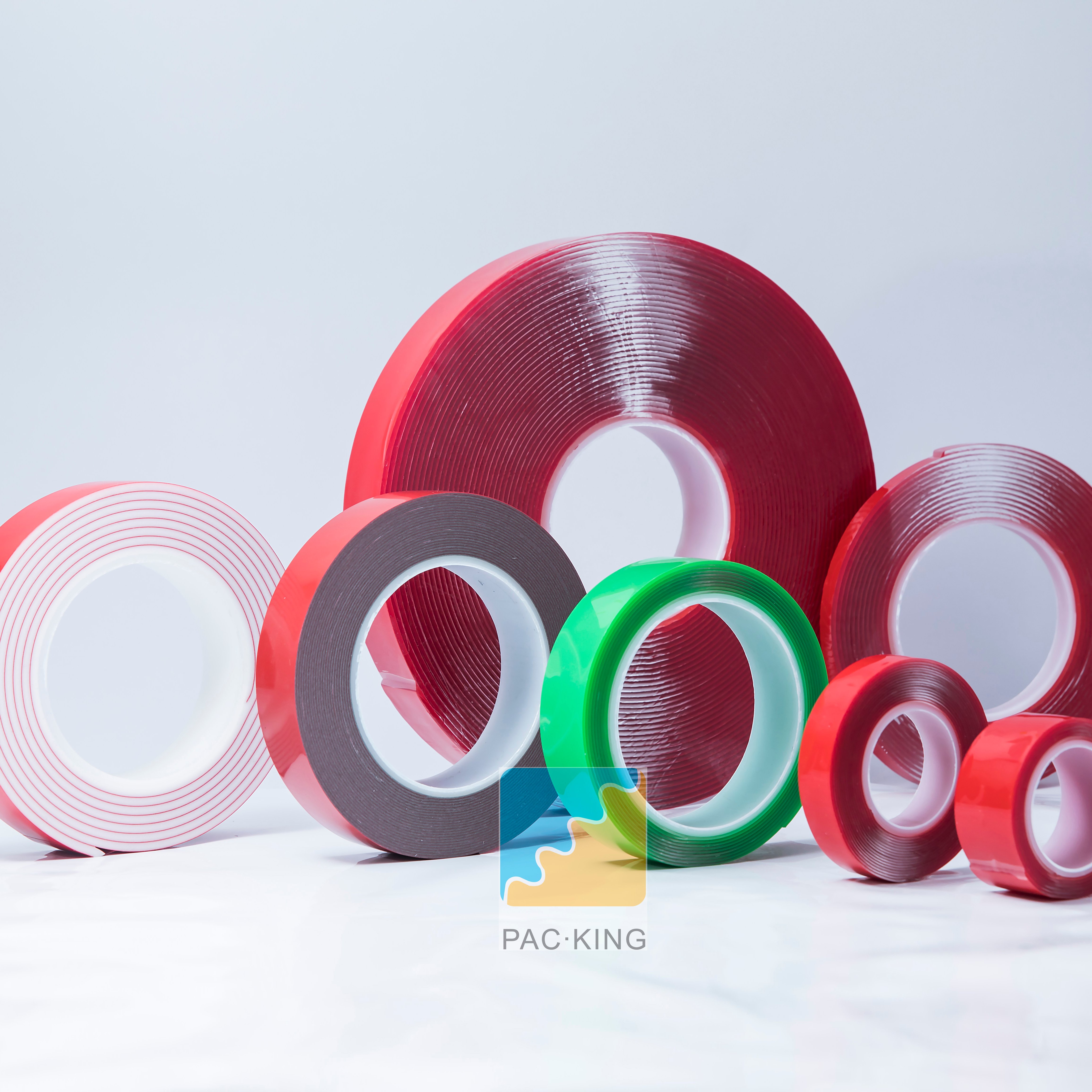 Red liner acrylic foam tape sticky double sided self adhesive foam tape log roll white black heat resistant acrylic foam tape