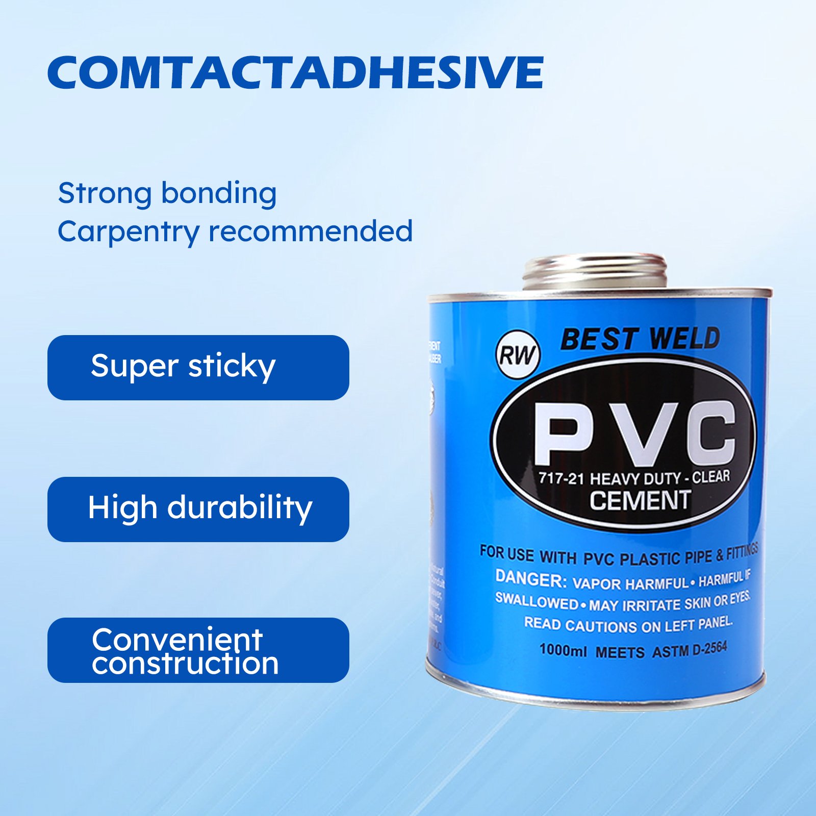 High Pressure Adhesive blue pvc cpvc plastic Pipe Glue For Plastic Pipe Glue