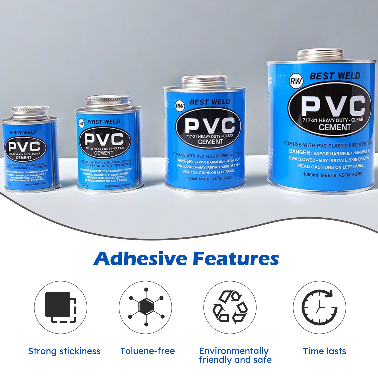 High Pressure Adhesive blue pvc cpvc plastic Pipe Glue For Plastic Pipe Glue