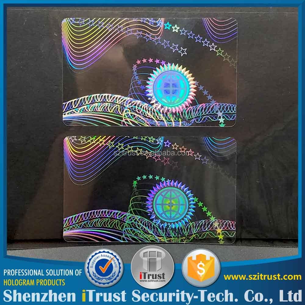 Transparent Hologram Foil Holographic Lamination Film Custom Logo Sticker Laser Film Label Sticker Print Label