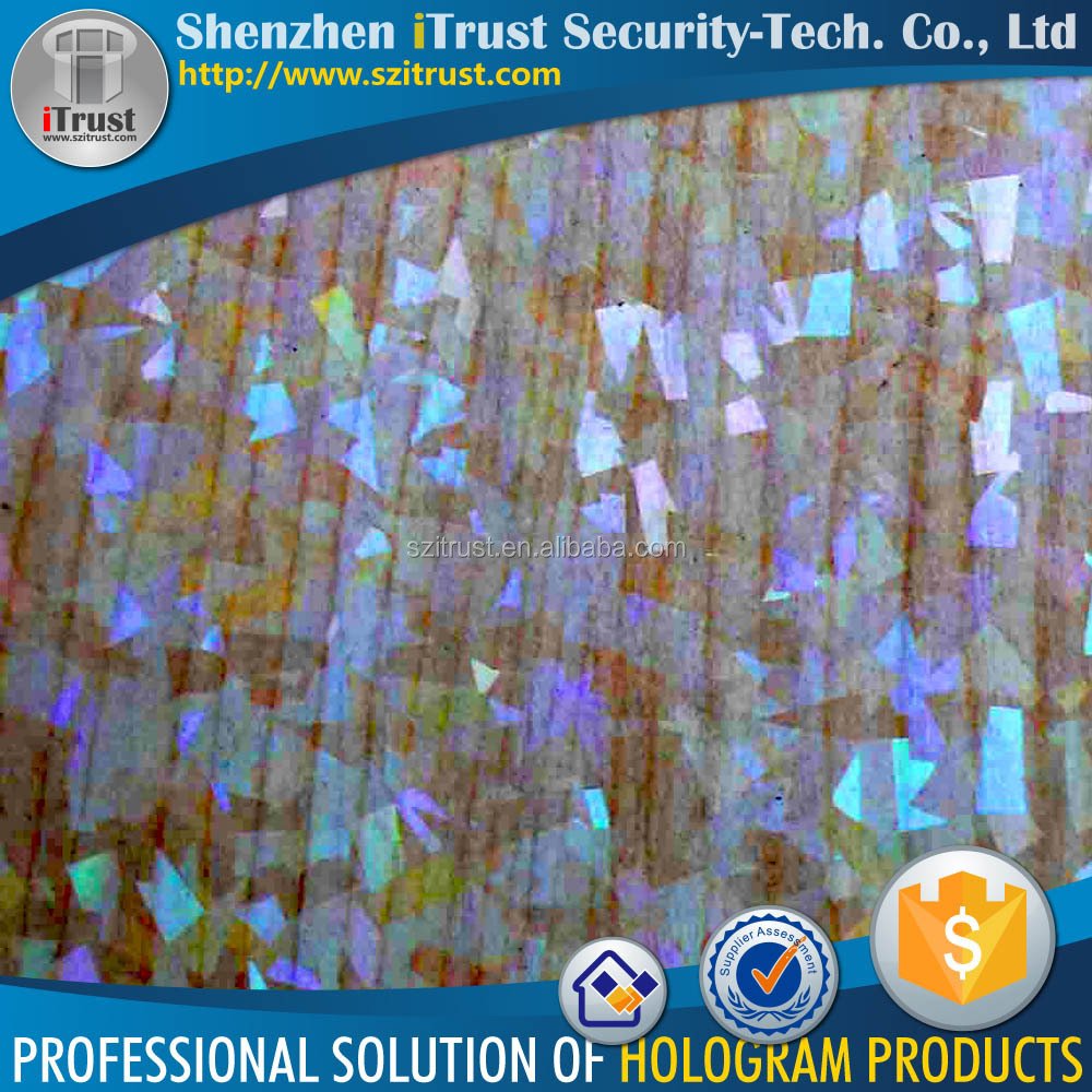 Transparent Hologram Foil Holographic Lamination Film Custom Logo Sticker Laser Film Label Sticker Print Label