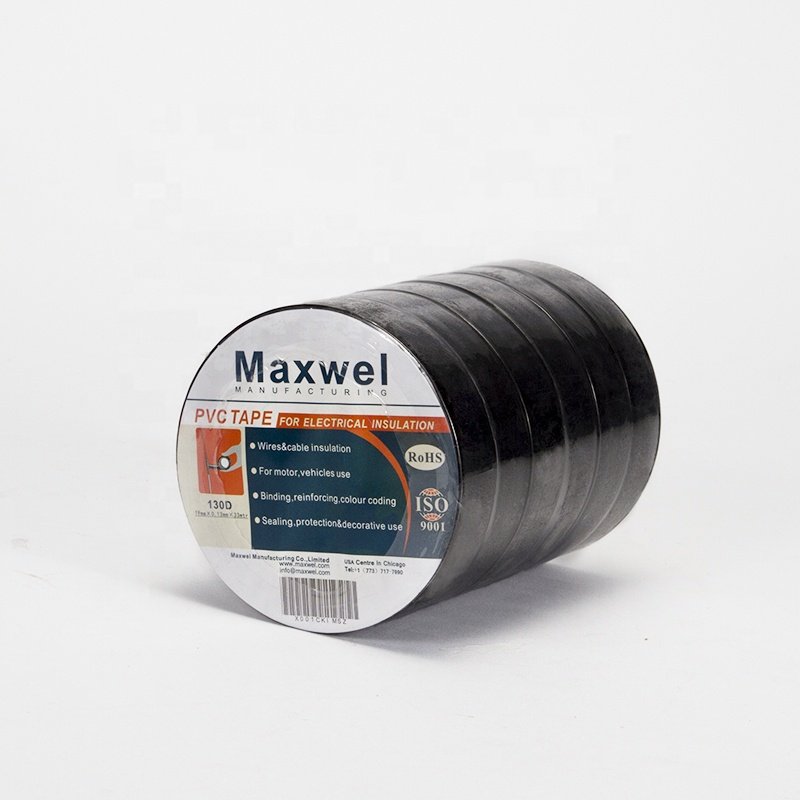 Maxwel 130Z 150Z 180Z Flame Retardant Rubber Adhesive Electrical Insulation Jumbo Roll PVC Tape