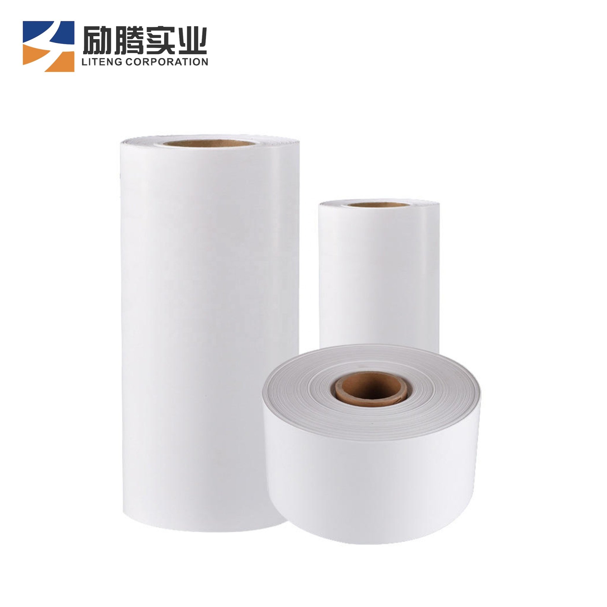 Self Adhesive 80g High Gloss Paper with White Kraft Paper Sticker Jumbo Roll