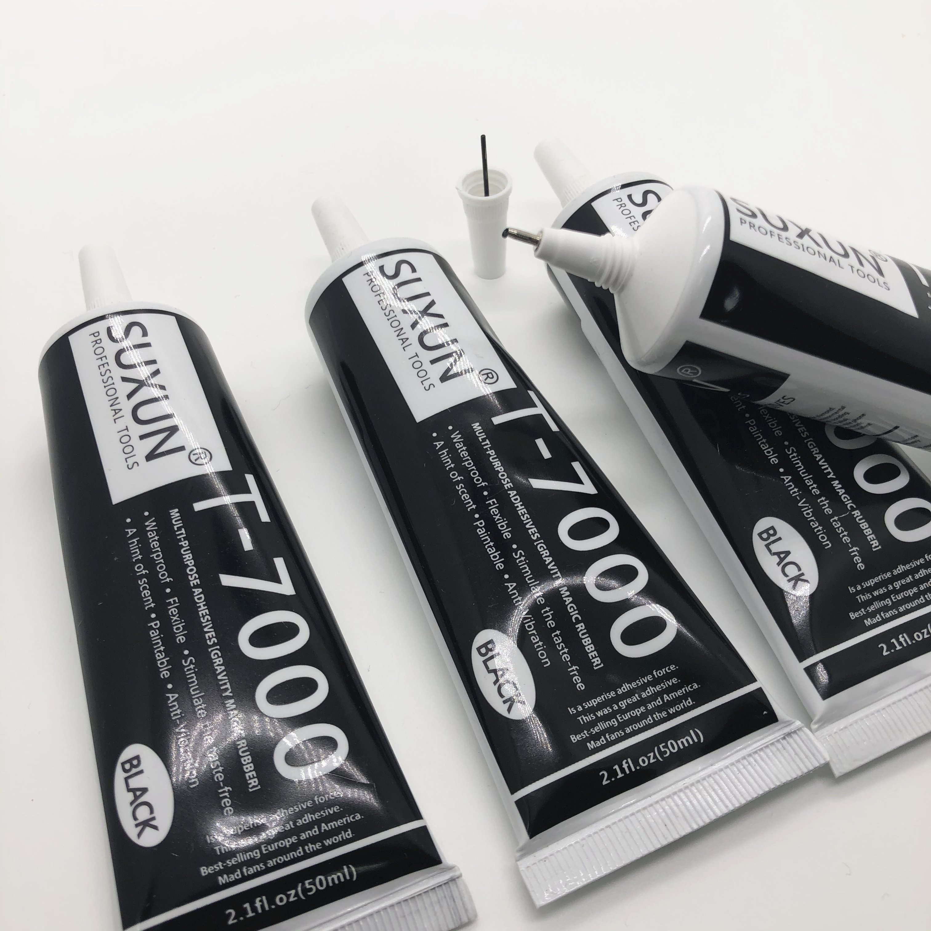 SUXUN 50ML new epoxy resin adhesive T7000 black liquid glue super sealant handset touch screen rack maintenance adhesive glue