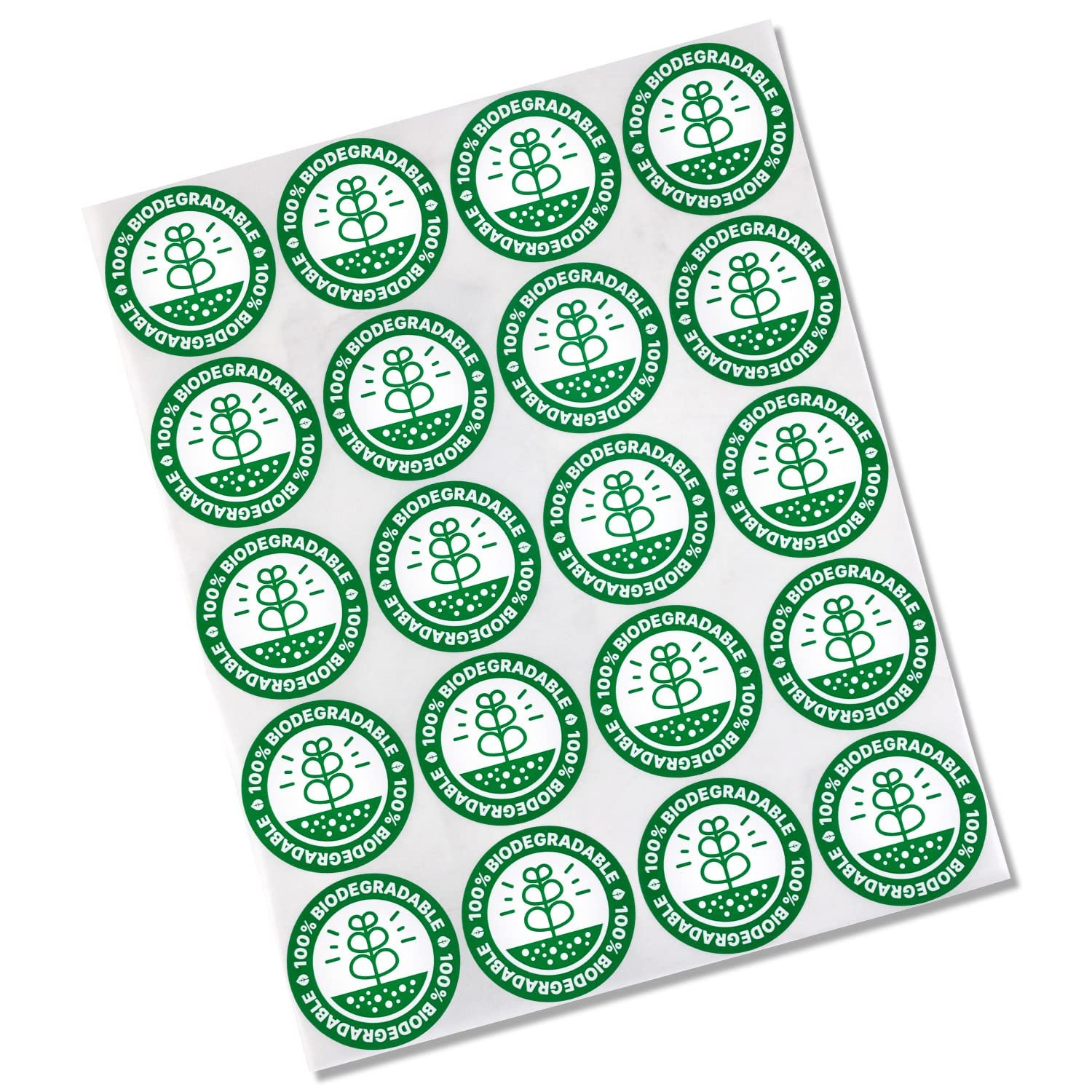 biodegradable custom self adhesive clear round stickers printing strong glue food label transparent sticker