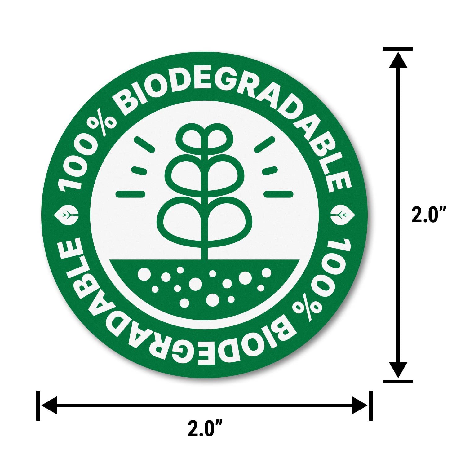 biodegradable custom self adhesive clear round stickers printing strong glue food label transparent sticker