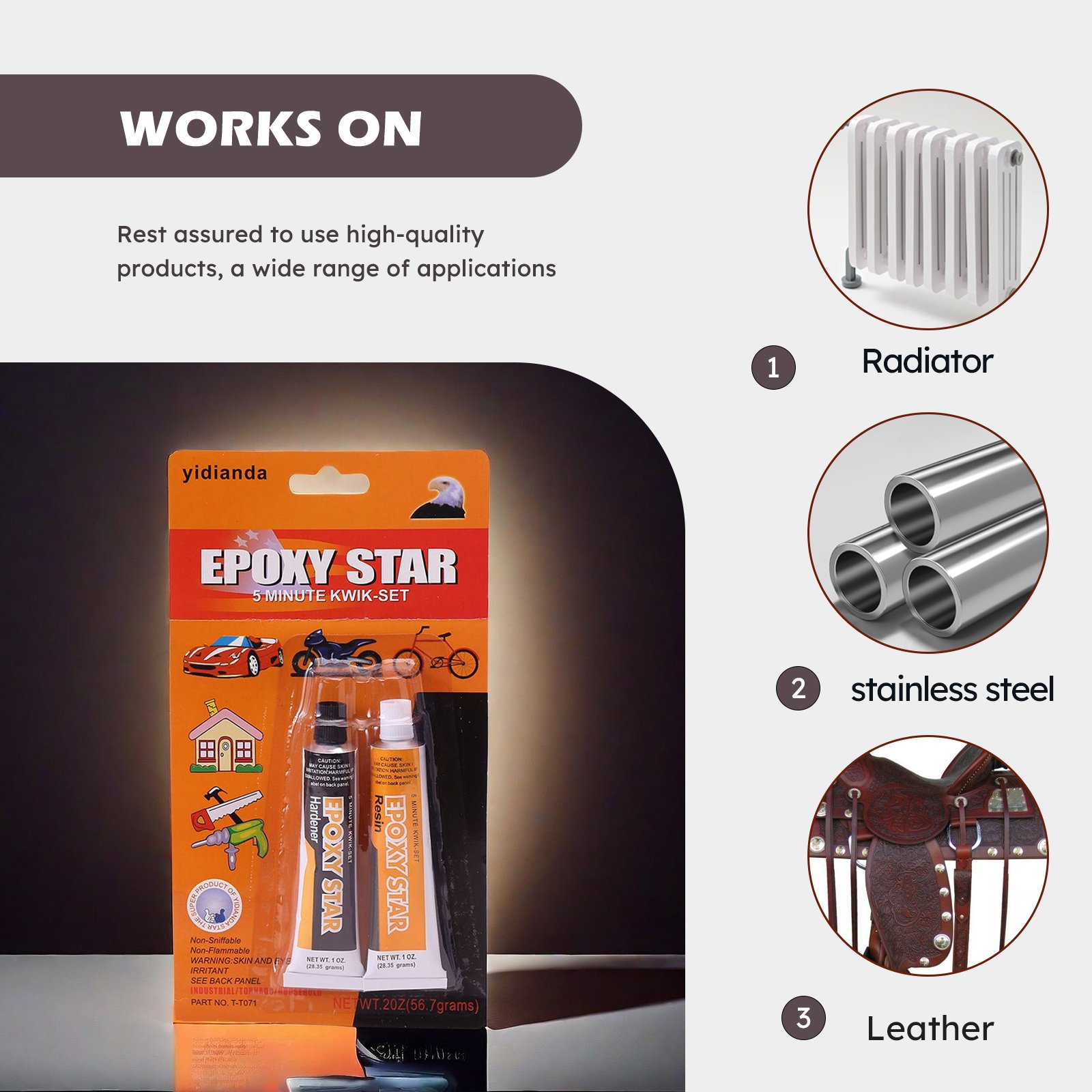 Hot Sale 5 Minutes Epoxy Steel AB Glue for Metal Plastic Rubber Adhesive